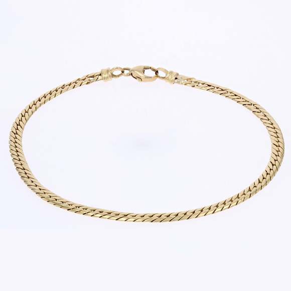 French Modern Marine Mesh 18 Karat Yellow Gold Bracelet - Picture 3 of 7